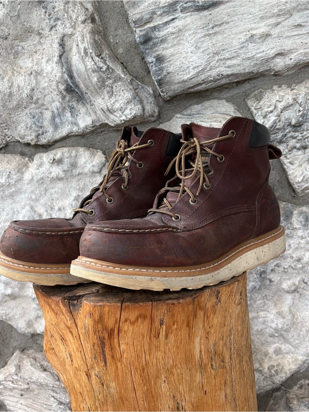 Irish Setter Ashby Work Boots Men's 10.5 Leather Brown 83606